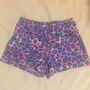 Leopard print pajama shorts